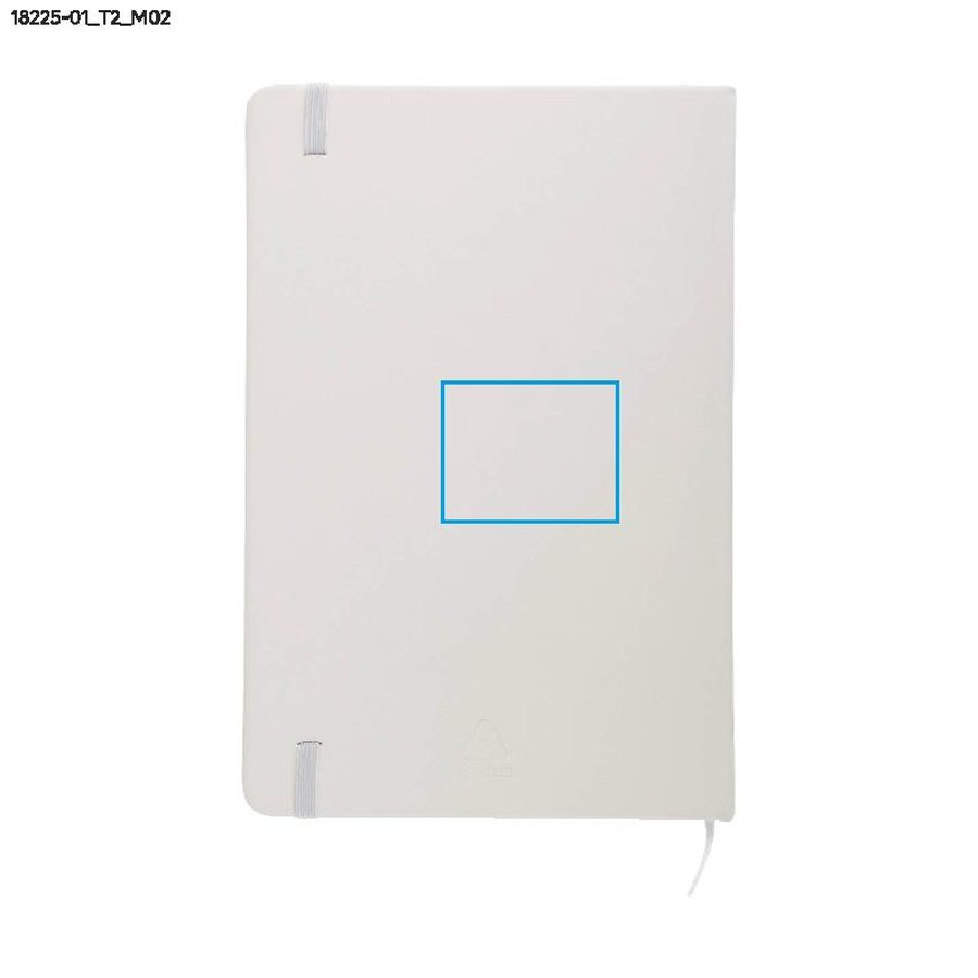 Notes rVITAL A5: Print area back · Debossing