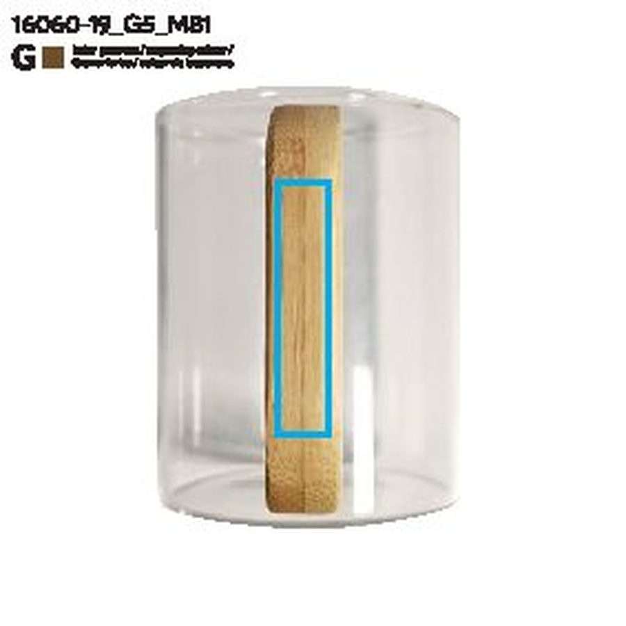 TRINKLA – set de boissons avec éléments en bambou: Zone de marquage handle · Gravure laser