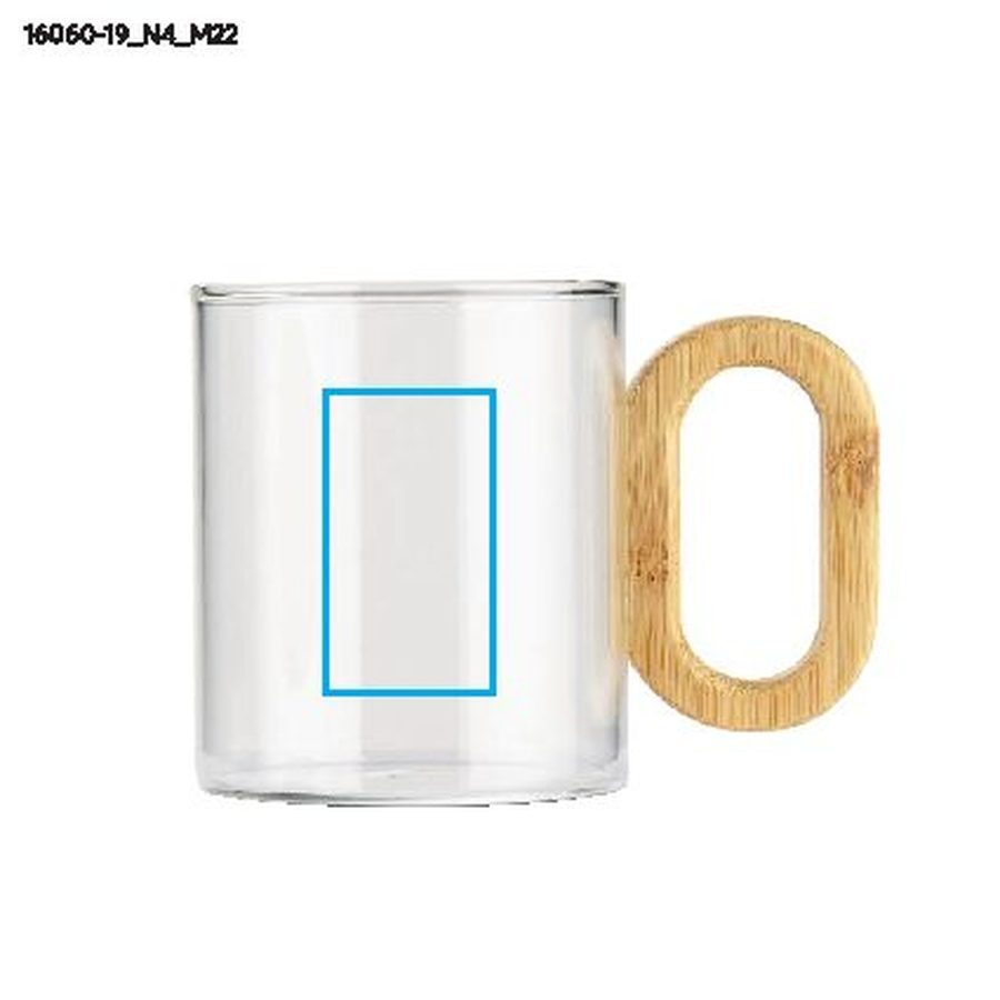 TRINKLA – set de boissons avec éléments en bambou: Zone de marquage mug · Tampographie