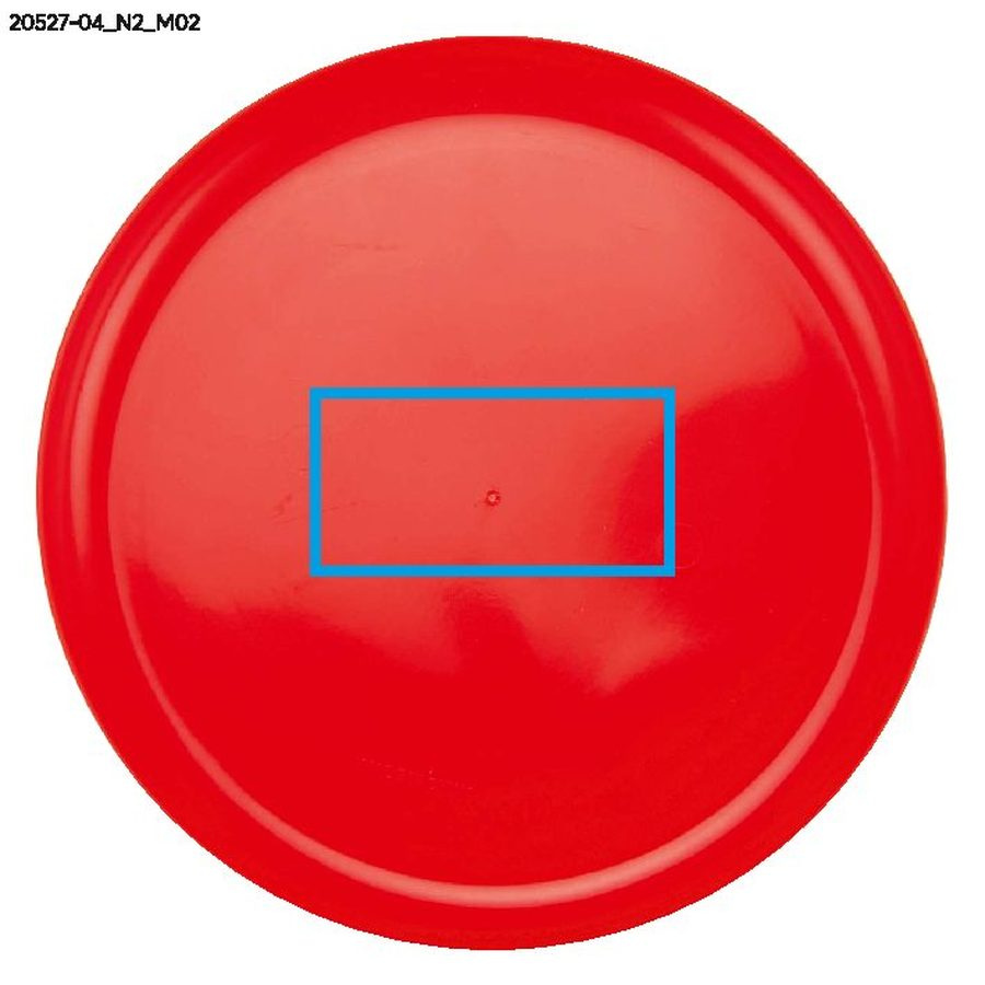 Disque volant ZING de 23 cm: Zone de marquage arrière · Tampographie
