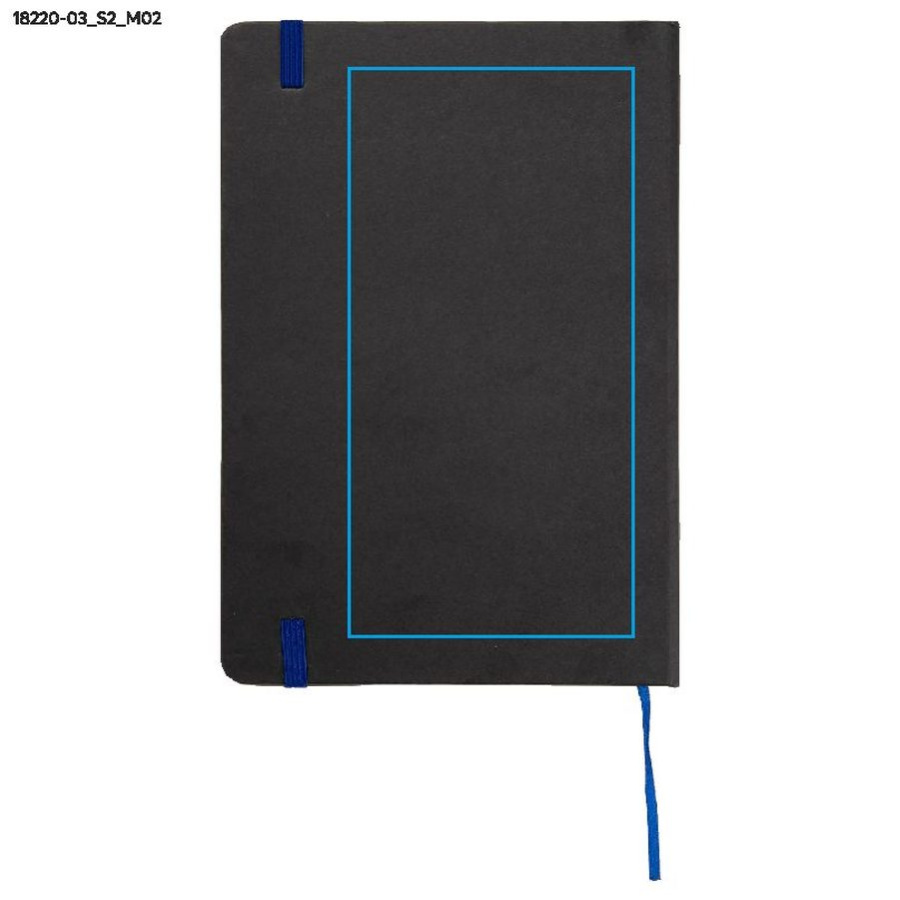 Carnet quadrillé KORYO A5: Zone de marquage arrière · Sérigraphie