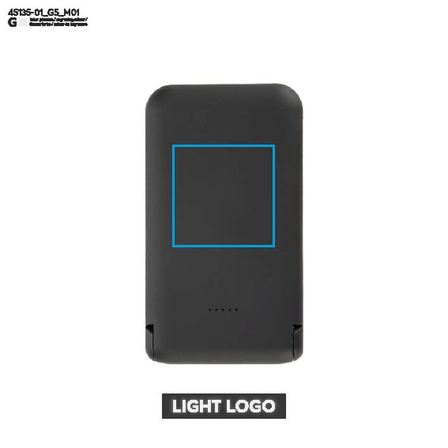 Powerbank NUBLIS 10000 mAh: Pole znakowania z przodu · Grawerowanie laserowe