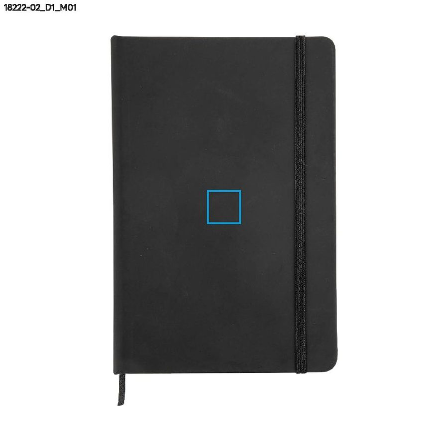 Carnet quadrillé VITAL A5: Zone de marquage avant · Doming (résinage)