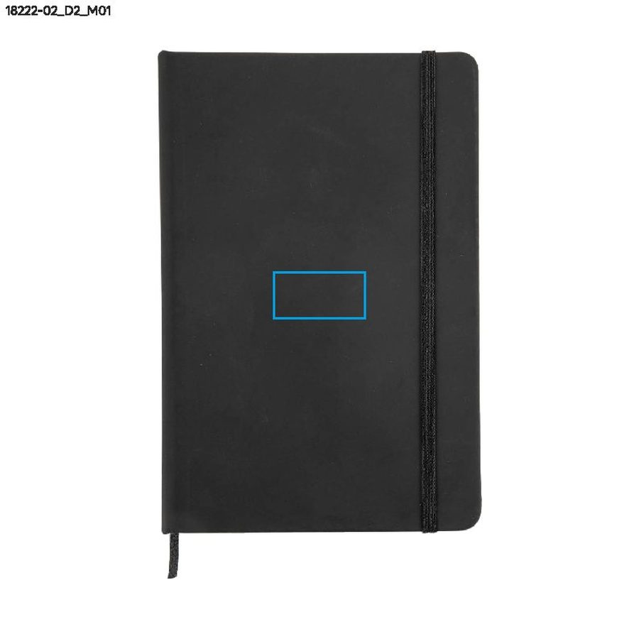 Carnet quadrillé VITAL A5: Zone de marquage avant · Doming (résinage)
