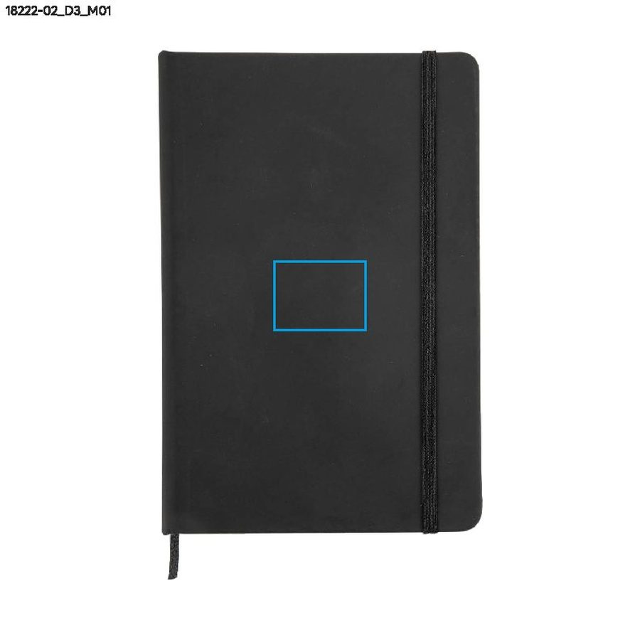 Carnet quadrillé VITAL A5: Zone de marquage avant · Doming (résinage)