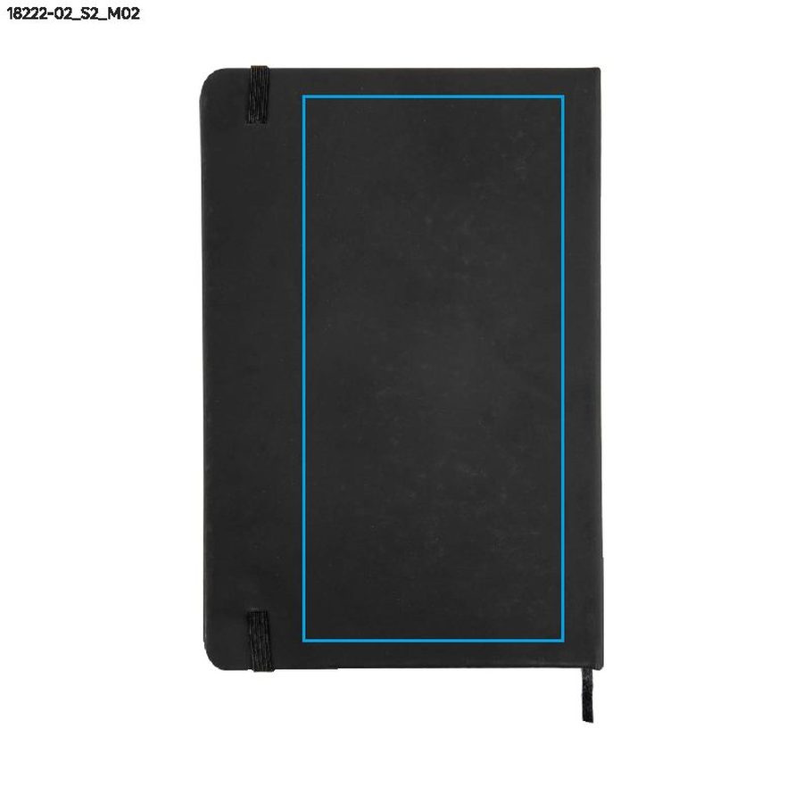 Carnet quadrillé VITAL A5: Zone de marquage arrière · Sérigraphie