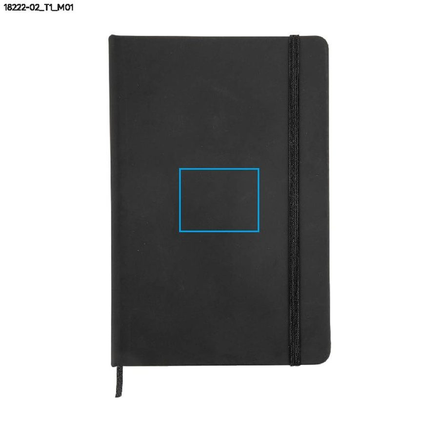 Carnet quadrillé VITAL A5: Zone de marquage avant · Marquage en creux