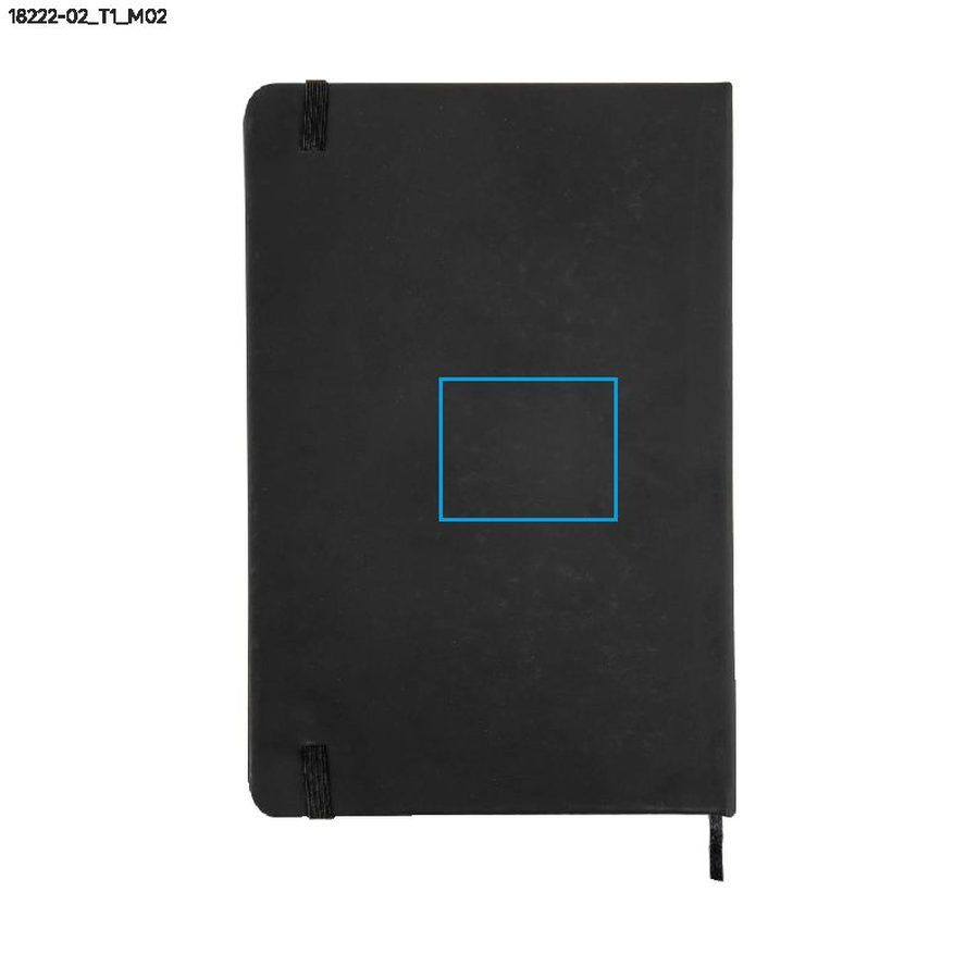 Carnet quadrillé VITAL A5: Zone de marquage arrière · Marquage en creux