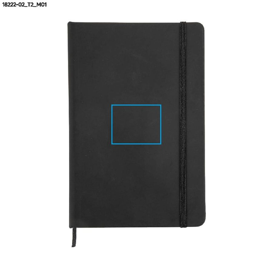 Carnet quadrillé VITAL A5: Zone de marquage avant · Marquage en creux