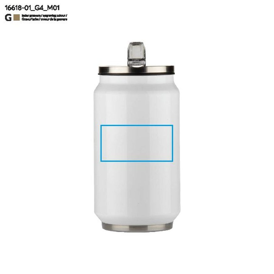 KANILO – mug isotherme 250 ml: Zone de marquage avant · Gravure laser