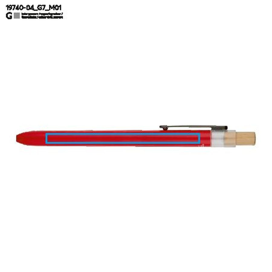 Stylo gel OCEANO: Zone de marquage avant · Gravure laser