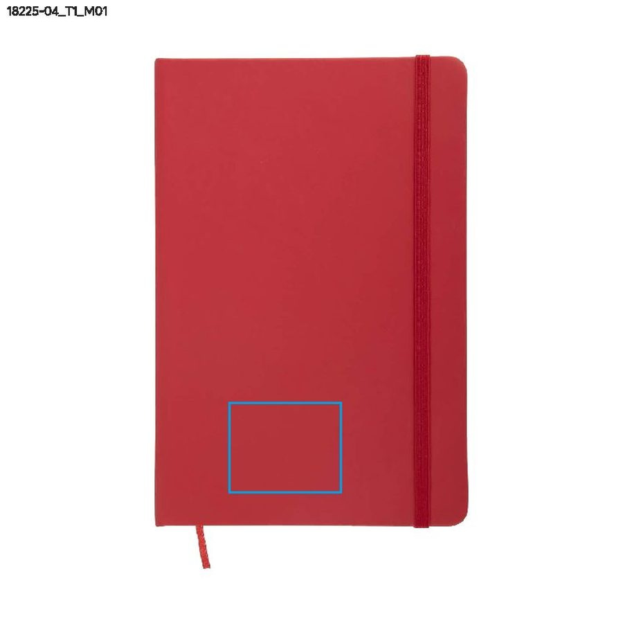 Notes rVITAL A5: Print area front · Debossing