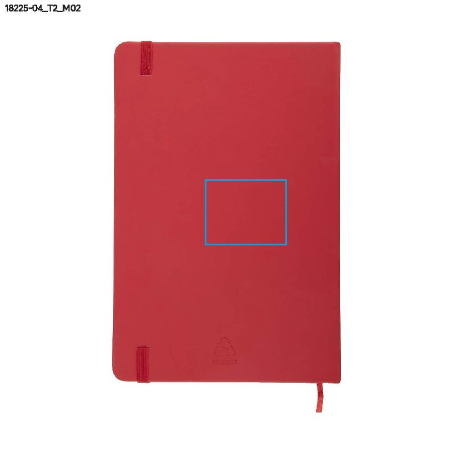 Notes rVITAL A5: Print area back · Debossing