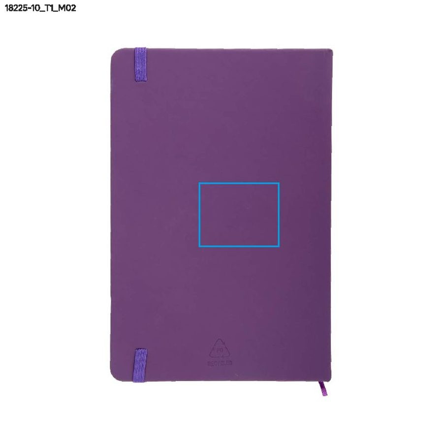 Notes rVITAL A5: Print area back · Debossing