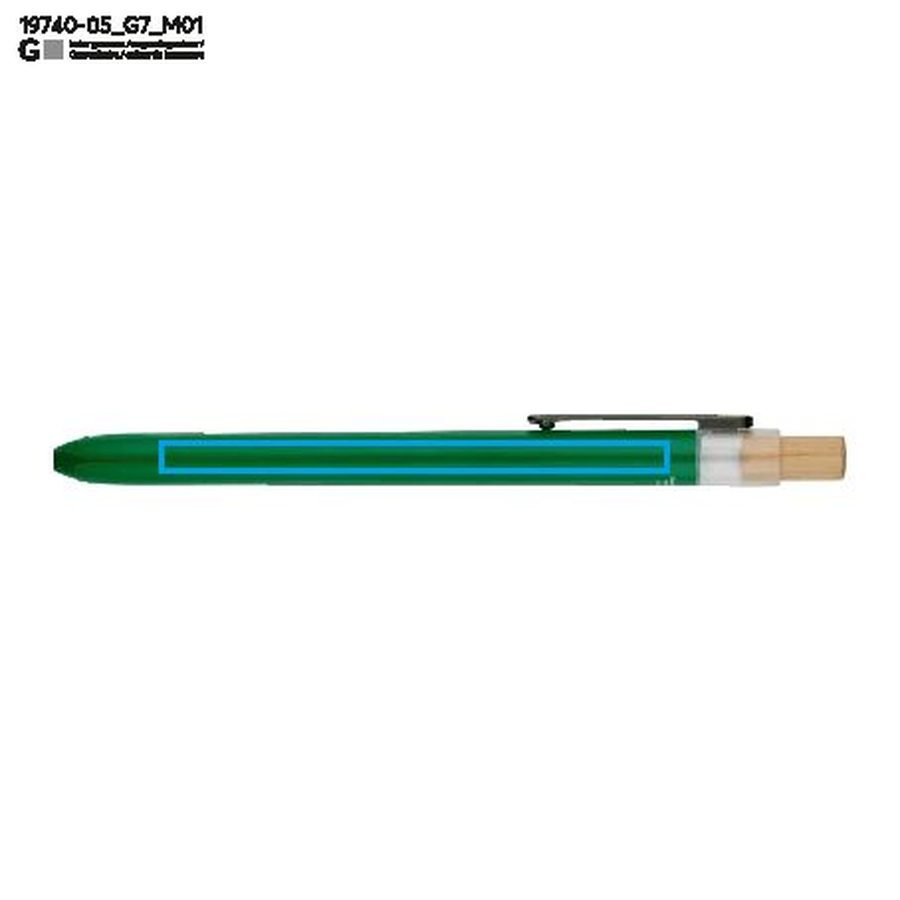 Stylo gel OCEANO: Zone de marquage avant · Gravure laser