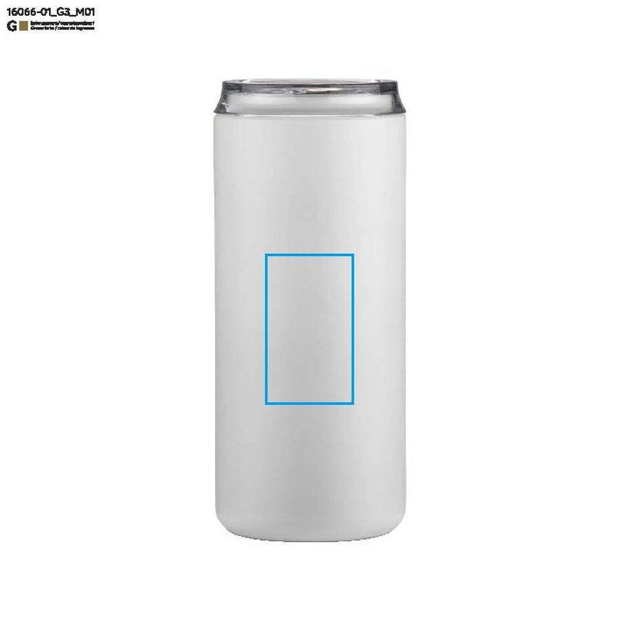 Kubek termiczny KANZO 600 ml: Pole znakowania z przodu · Grawerowanie laserowe