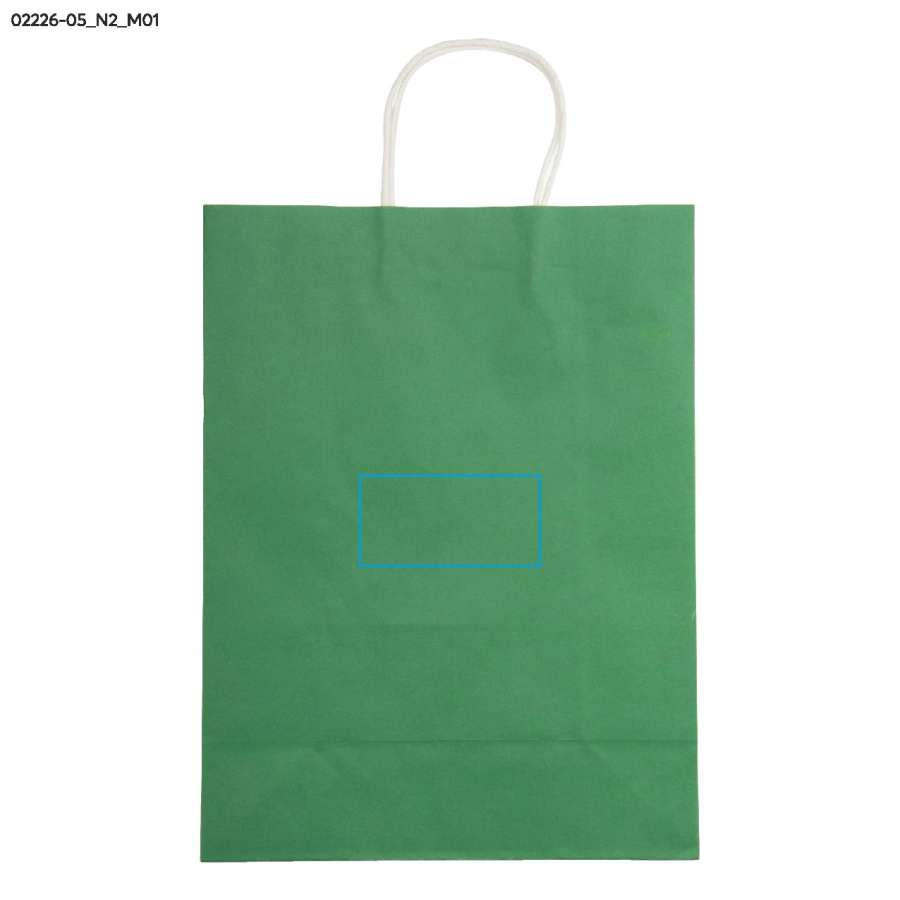 Sac cadeau ZIBO: Zone de marquage avant · Tampographie