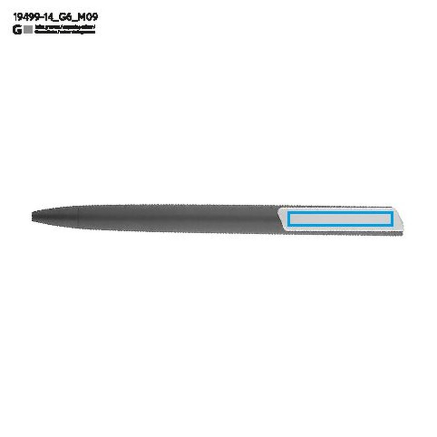 Stylo à bille ALEO: Zone de marquage clip · Gravure laser