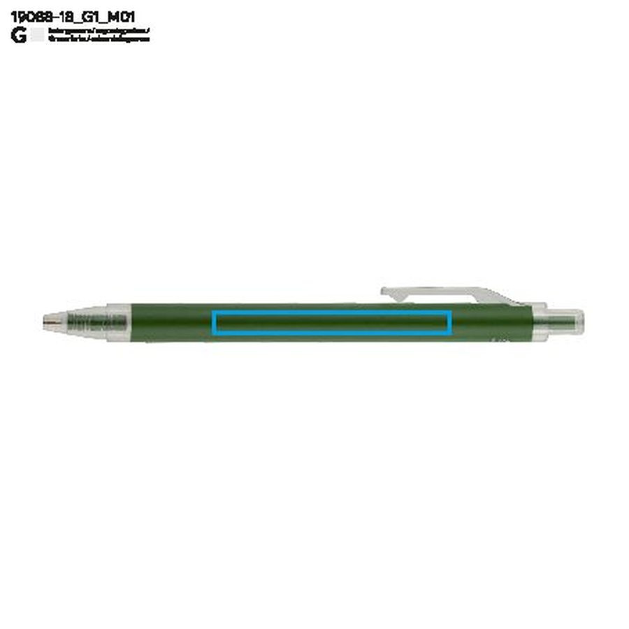 Stylo SPRINGO: Zone de marquage avant · Gravure laser