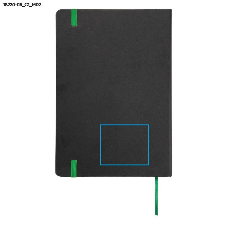 Carnet quadrillé KORYO A5: Zone de marquage arrière · DTF