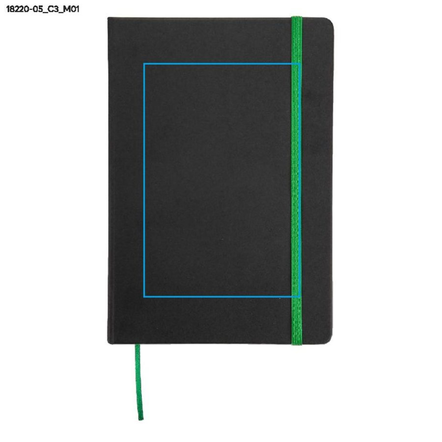 Carnet quadrillé KORYO A5: Zone de marquage avant · DTF