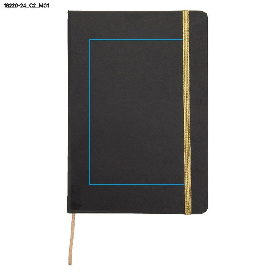 Carnet quadrillé KORYO A5: Zone de marquage avant · DTF