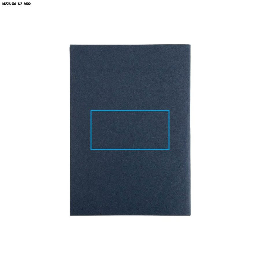 Carnet DENIM A5: Zone de marquage arrière · Tampographie