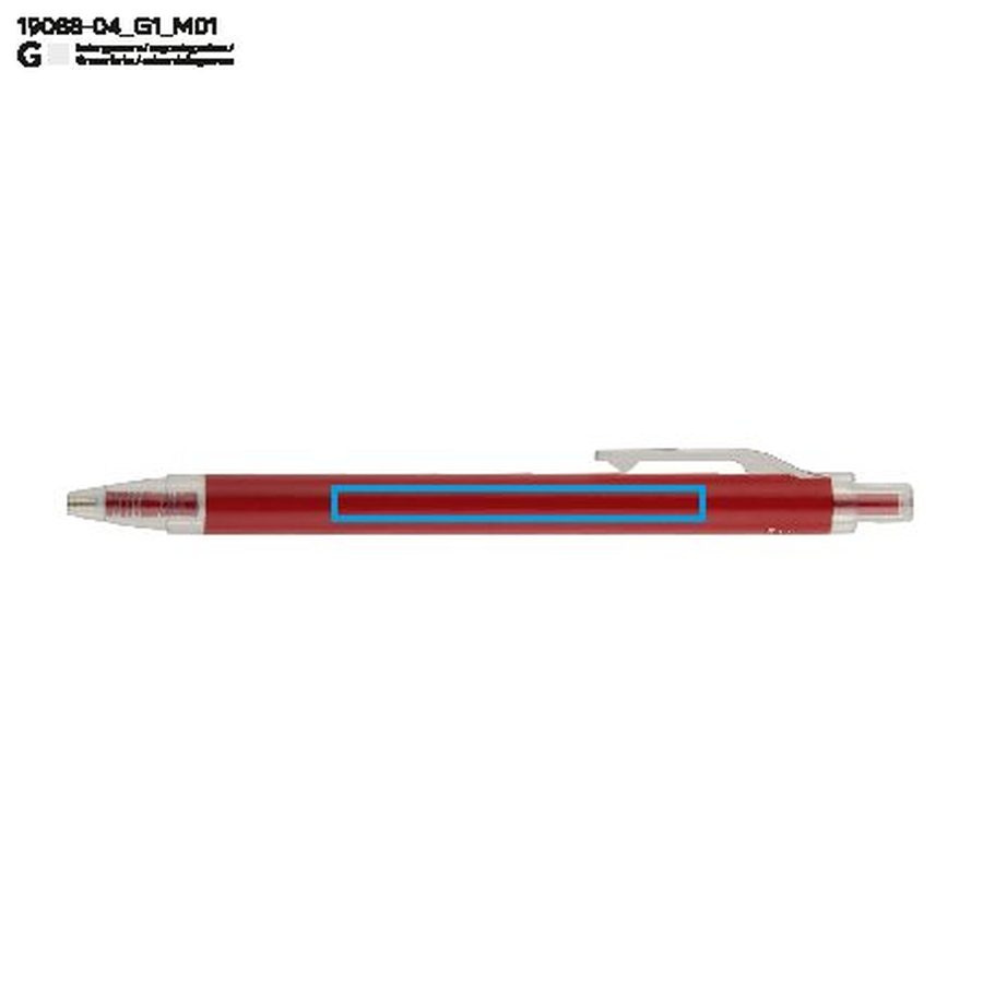 Stylo SPRINGO: Zone de marquage avant · Gravure laser