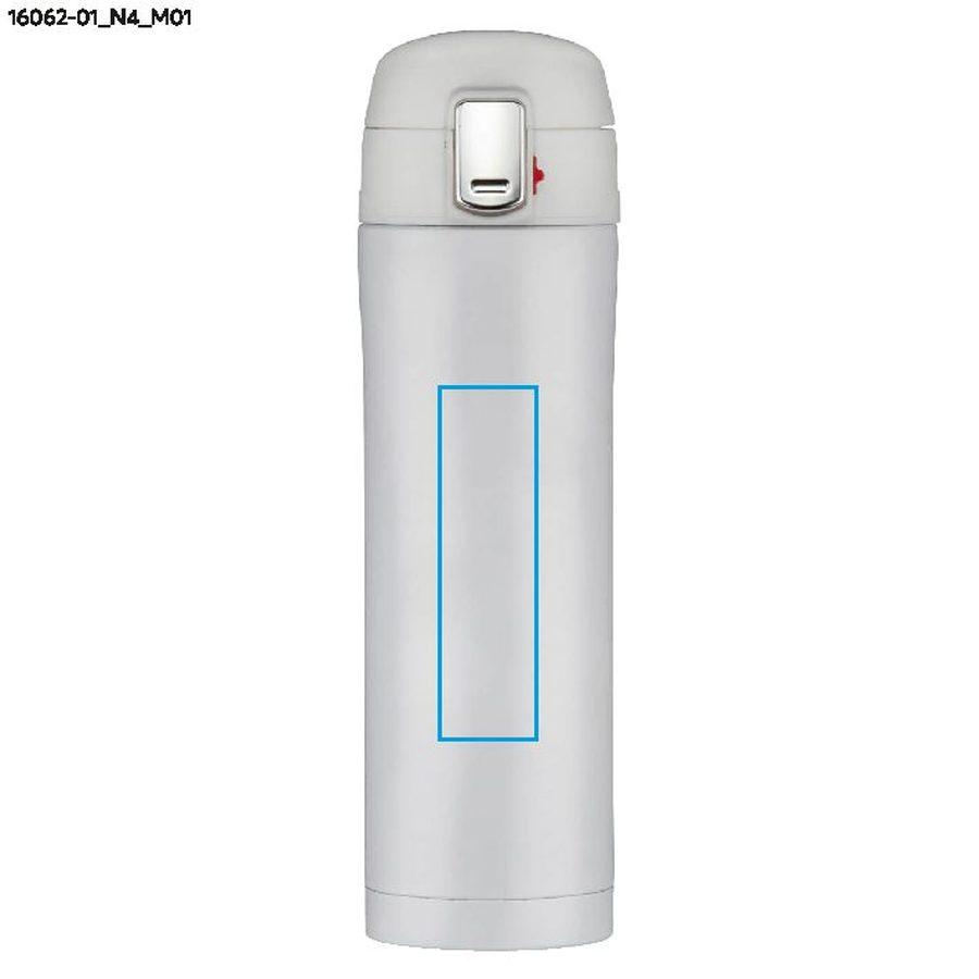 Mug isotherme LOCK MAT de 440 ml: Zone de marquage avant · Tampographie