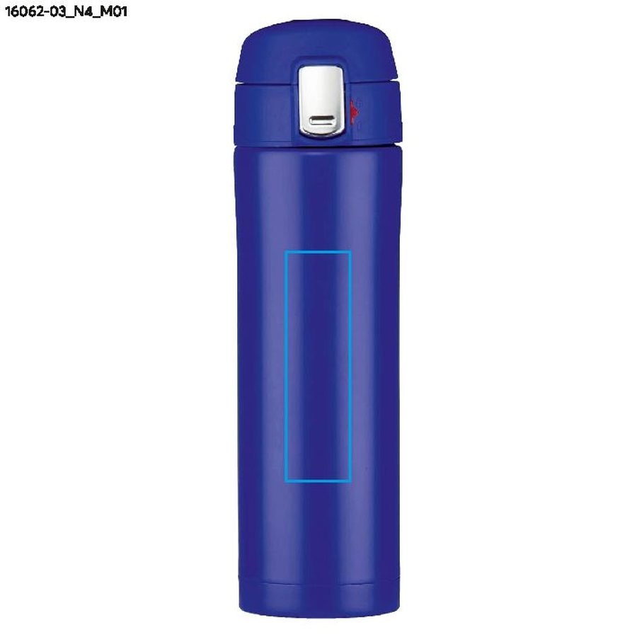 Mug isotherme LOCK MAT de 440 ml: Zone de marquage avant · Tampographie