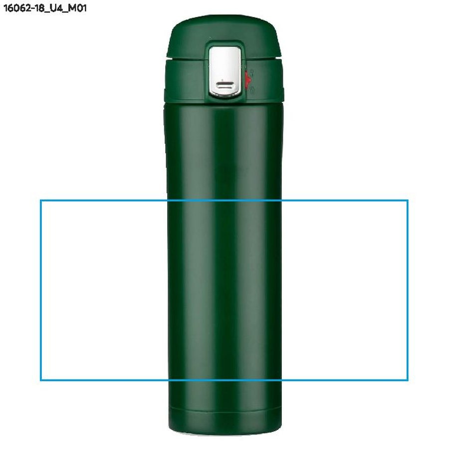 Mug isotherme LOCK MAT de 440 ml: Zone de marquage avant · Impression UV