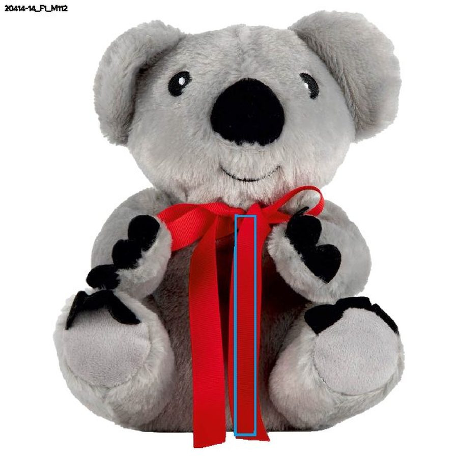 Panda chauffant en peluche LUKAS: Zone de marquage · Transfert sérigraphique