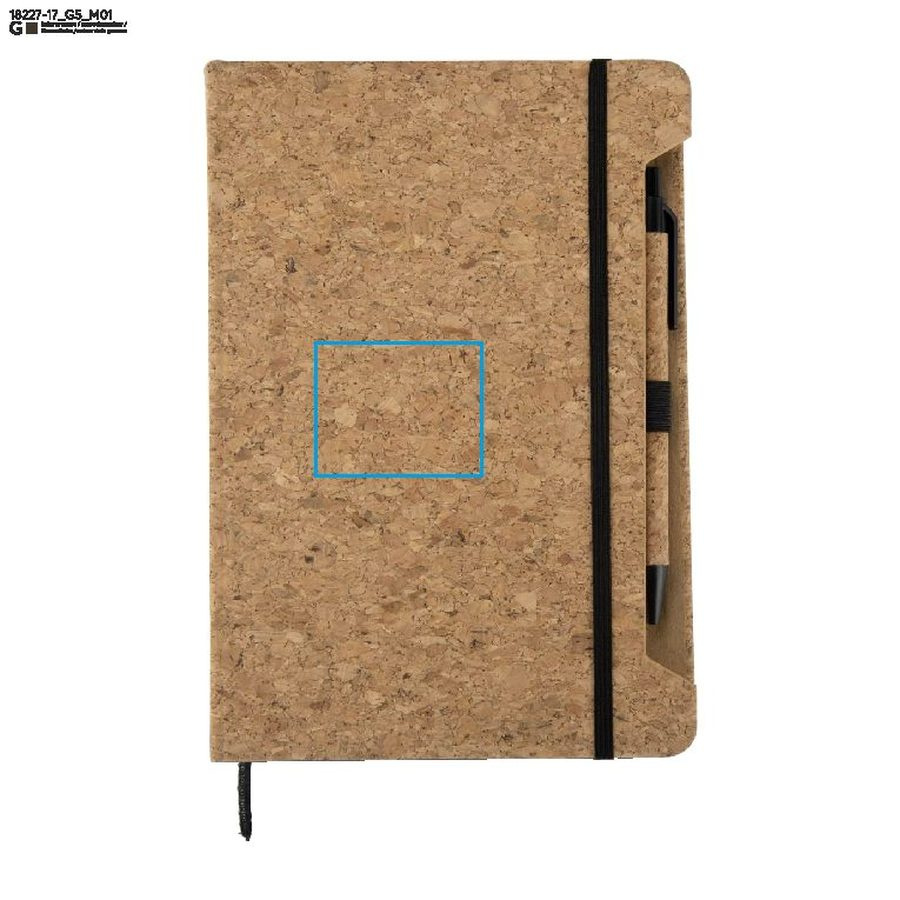 Carnet SKRIP A5: Zone de marquage avant · Gravure laser