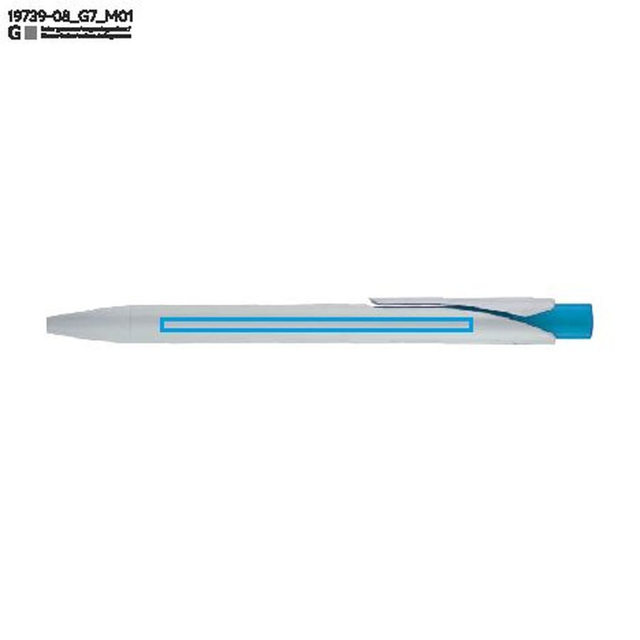 Stylo KLIBO: Zone de marquage clip · Gravure laser