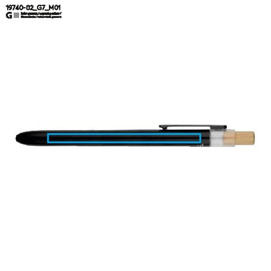 Stylo gel OCEANO: Zone de marquage avant · Gravure laser