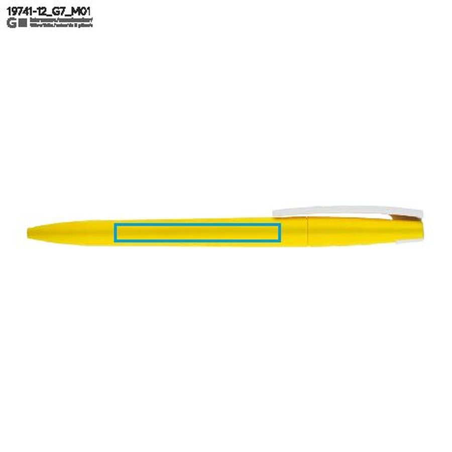 Stylo à bille ZENO: Zone de marquage avant · Gravure laser