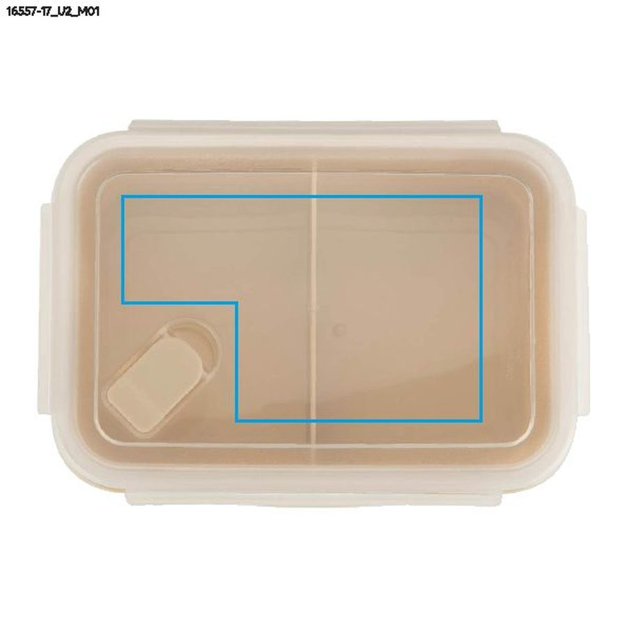 Boîte déjeuner SMACZI de 800 ml: Zone de marquage top · Impression UV