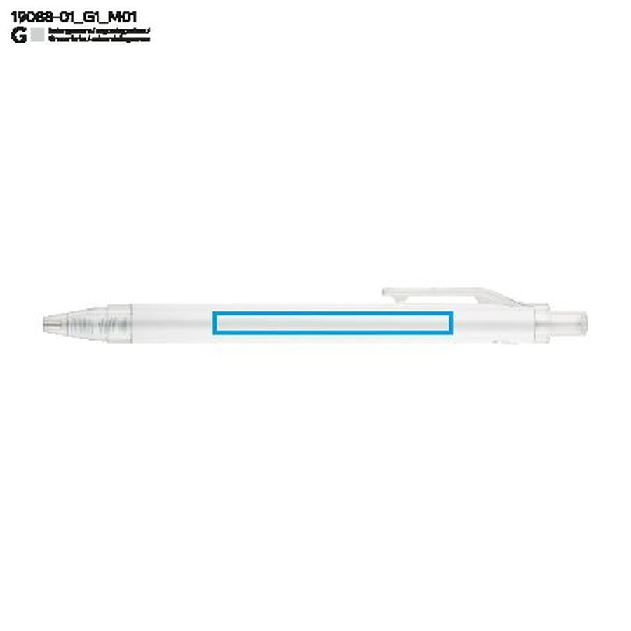 Stylo SPRINGO: Zone de marquage avant · Gravure laser