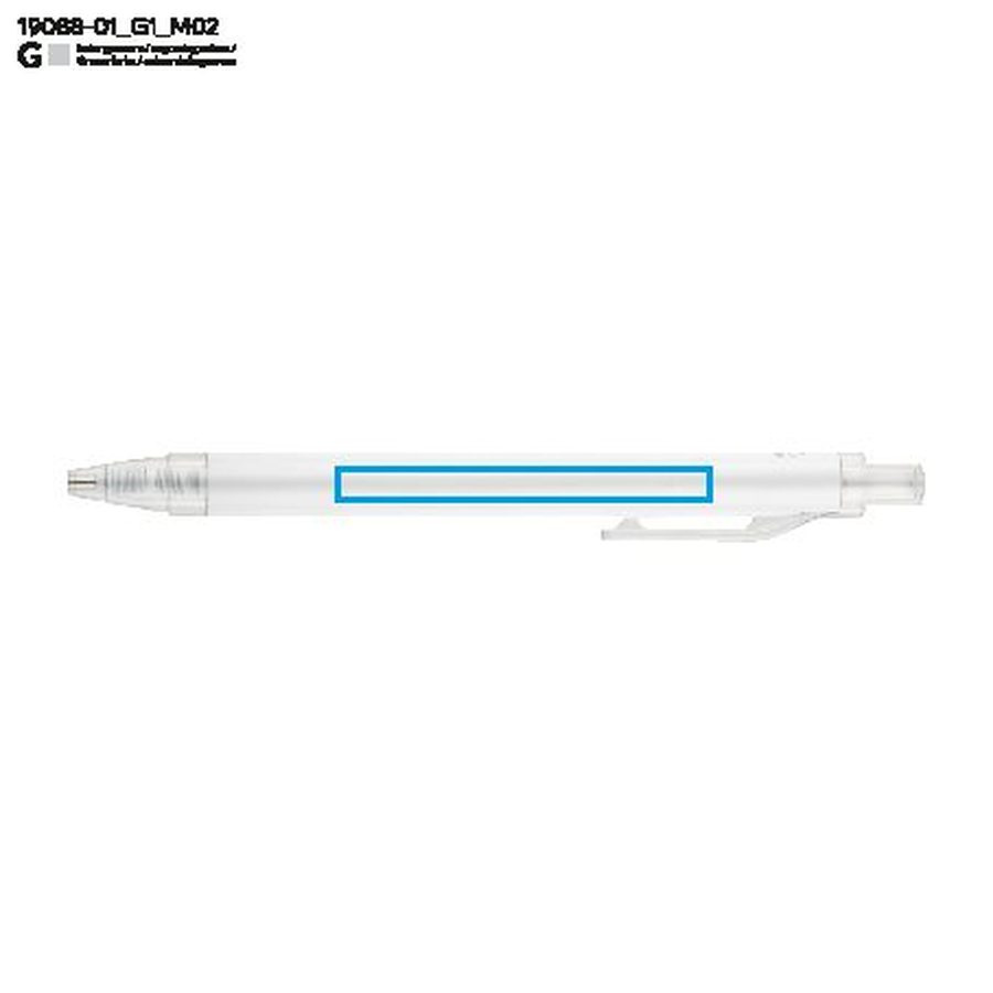 Stylo SPRINGO: Zone de marquage arrière · Gravure laser