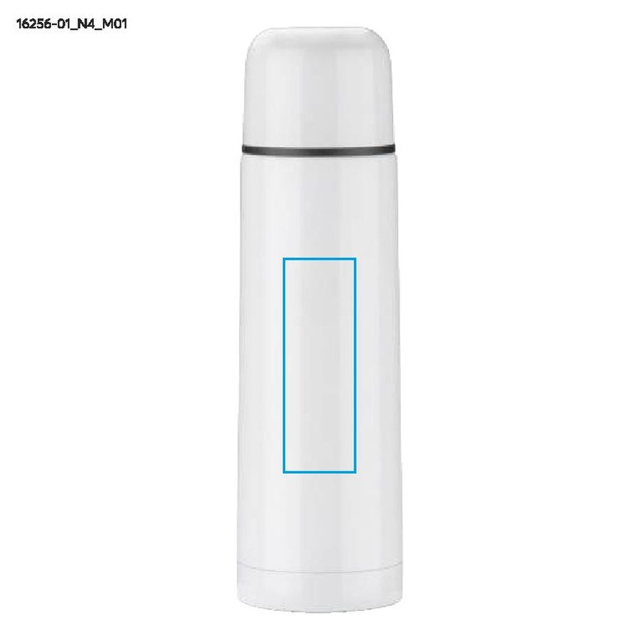 Thermos VARMO de 500 ml: Zone de marquage avant · Tampographie