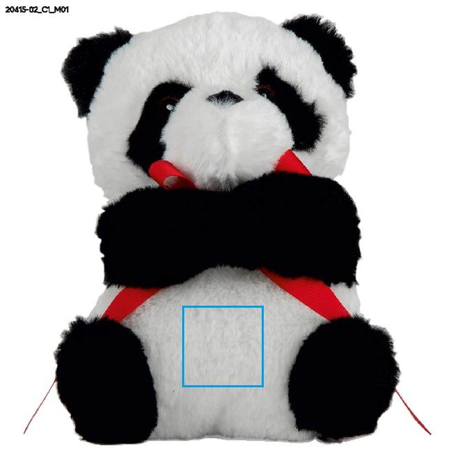 Panda chauffant en peluche LUNKA: Zone de marquage avant · DTF