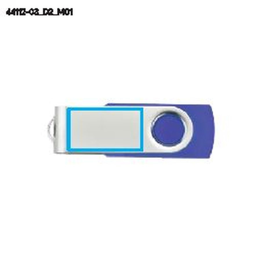Clé USB 3.0 TWISTER 16 GB: Zone de marquage avant · Doming (résinage)
