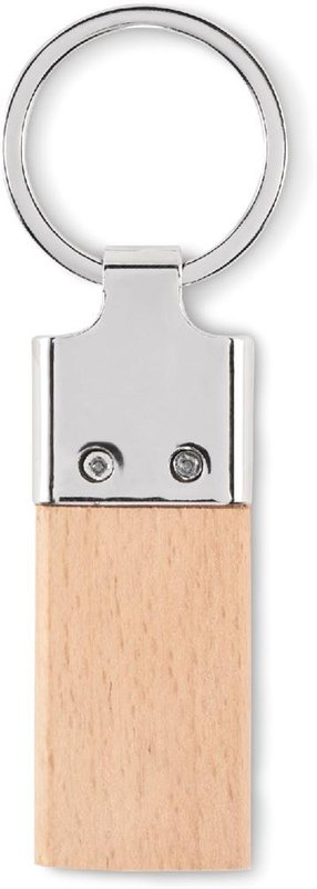 Porte-clés avec bois d’hévéa: Face 2, bois