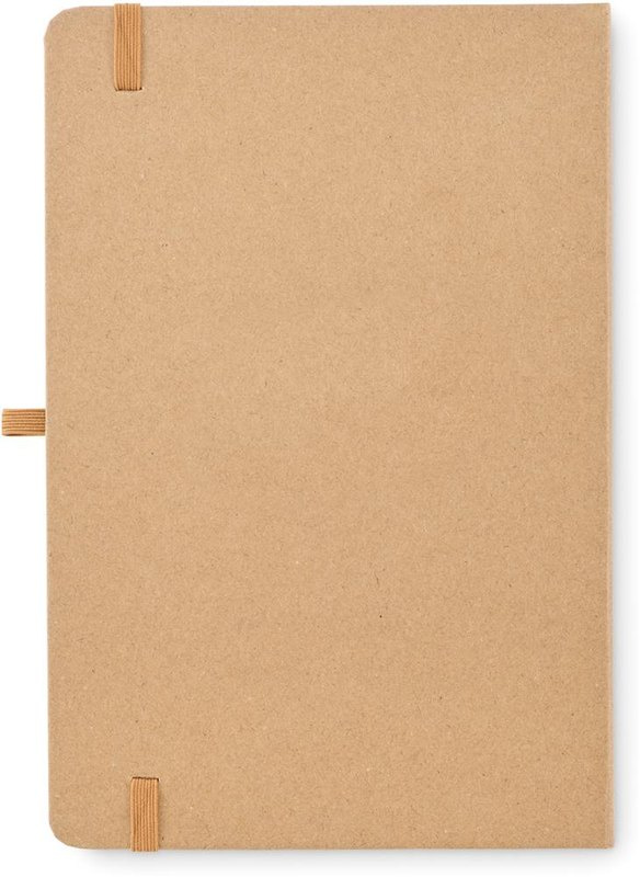 Ensemble carnet A5 en papier recyclé: Face arrière — Sérigraphie
