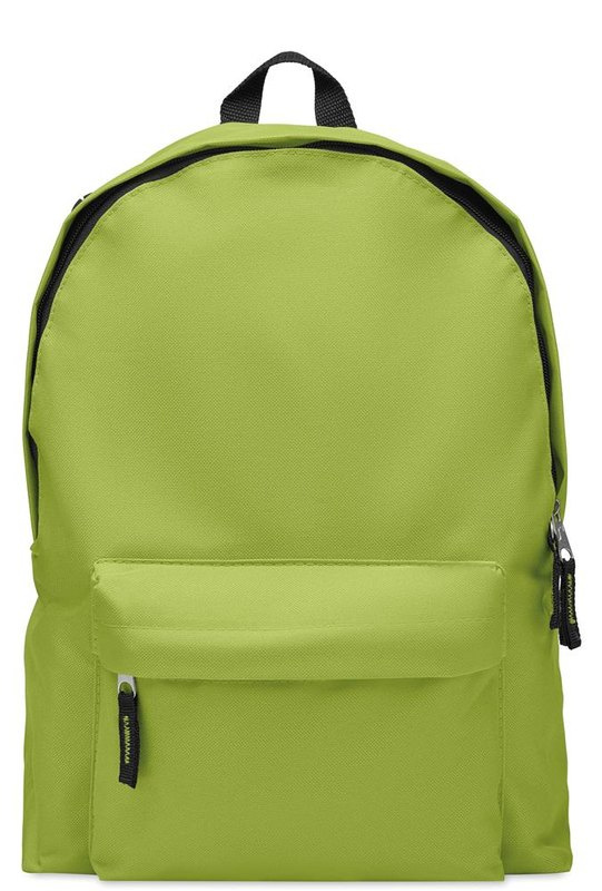 Sac à dos en polyester RIDER: Au-dessus — Avant — Poche