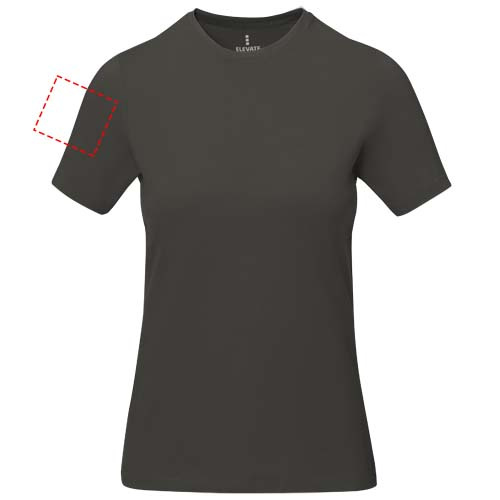 Nanaimo short sleeve women's t-shirt: Right bicep · Screenprint