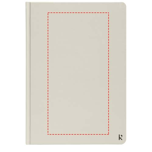 Karst® A5 akmens papīra piezīmju grāmatiņa cietajos vākos - ar oderējumu: Front · Screenprint