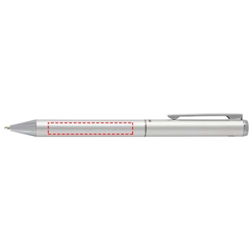 Lucetto recycled aluminium ballpoint and rollerball pen gift set: Ballpoint pen barrel · Laser engraving