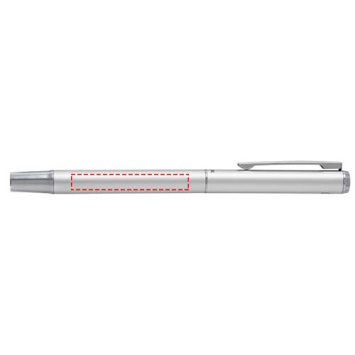 Lucetto recycled aluminium ballpoint and rollerball pen gift set: Rollerball pen barrel · Digital print