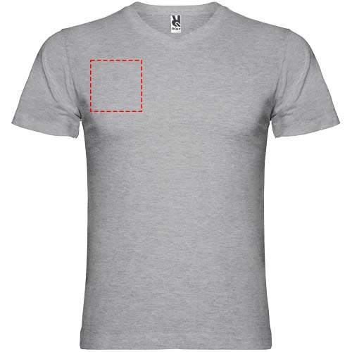 Samojedo vīriešu t-krekls ar īsām piedurknēm v veida kakla izgriezumā: Right chest · Screenprint